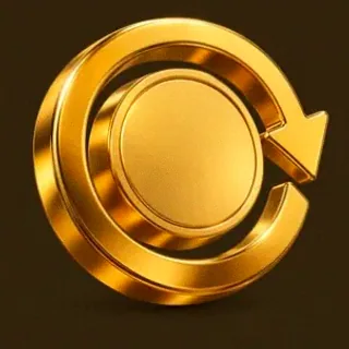 Gold circular arrow — Golden Crown